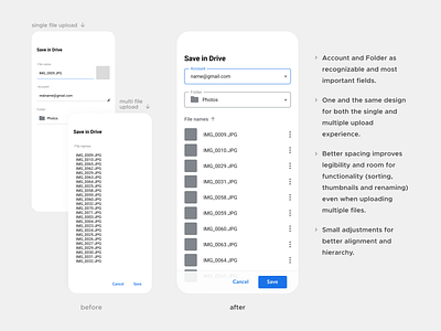 Save in Drive | medium app google gui redesign ui userexperience userinterface ux
