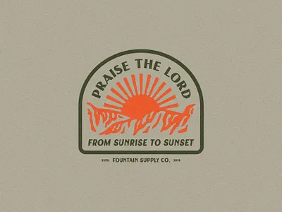 Praise The Lord Badge Design badge design graphic design hand drawn illustration outdoor retro vintage