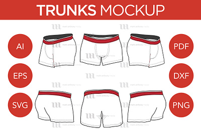 Trunks - Vector Template Mockup briefs