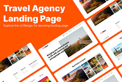 Travel Agency Landing Page bookingui creativedesign digitalagency dribbble flightbooking landingpage minimalui moderndesign saas startupdesign tourism travel travelagency ui uikit ux uxui vacation webdesign websitedesign