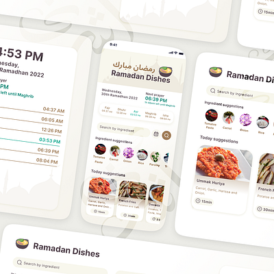 Ramadan Dishes app design figma ramadan ui ux