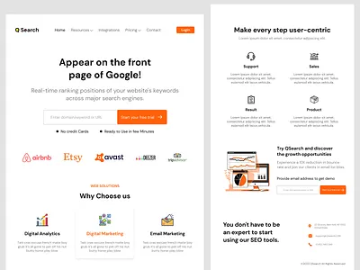 SEO Tools Website app branding design digital marketing digital marketing agency graphic design home page ios landing landing page marketing mobile page search engine optimization site ui user interface design web