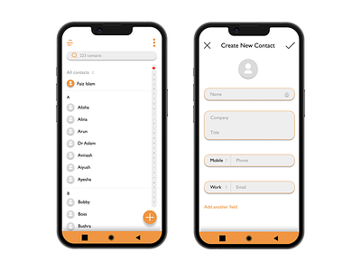 Create New (Contact) UI contact list contact ui create create new create new contact create ui design new new ui ui ux