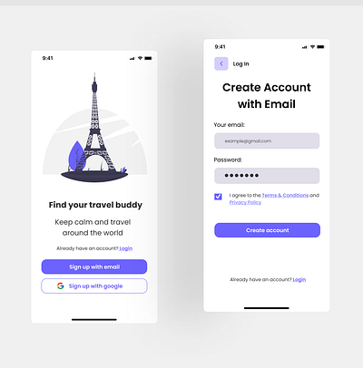 A signup page design figma signup ui uiux