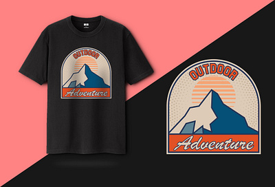 Outdoor Adventure vintage T-shirt adventure time adventurer illustration mountains nature outdoor outdoor badge outdoor logo outdoor tshirt outdoor vintage tee outdoors peck pod business retro teespring tour tshirt tshirt design vacation vintage