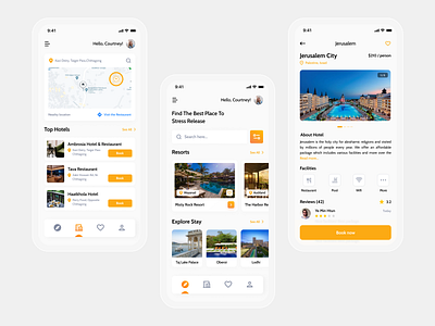 Hotel Booking App booking figma hotel hotel app hotel booking travel agency ui design uiux
