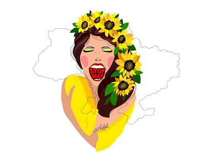 Stop war in UKRAINE! 💙💛 adobe adobe illustration affinite designer branding characters design face girl illustration ipad people portraits stop war support ukraine ukraine ukrainian vector
