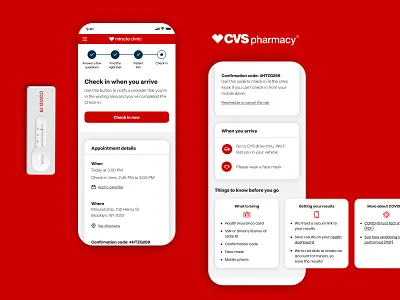 COVID Test Check In figma mobile photoshop ui