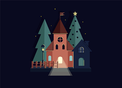 Christmas story illustration vector