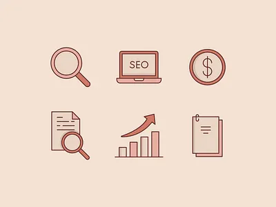 Business Development & SEO - Lineal Color accounting app icon basic icons business design development essential icons icon design icon set illustration line icons logo marketing seo ui ui design ui icons website