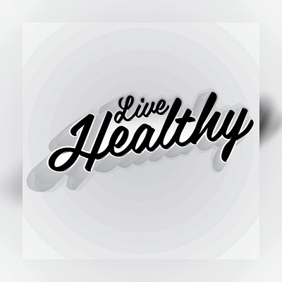 Live Healthy Lettering Logo branding design flat logo illustration logo logo design logodesign typography ui vector