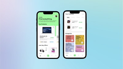 Homepage Design App app design figma illustration mobile design shop ui ux