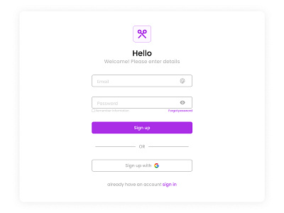 sing in / sing up branding dailyuichallenge design logo ui ui design ux web website