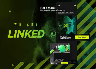 We Are Linked - Dog Equipment, KNN Brand app app branding design ui ux