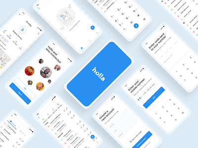 Phone call messenger app UI app chat contact design dial empty state figma holla messenger mobile mobile number networking number onboarding phone phone call social media ui ux whatsapp