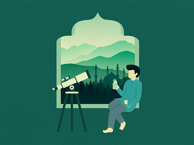 Waiting for Ramadhan design graphic design illustration ramadhan vector