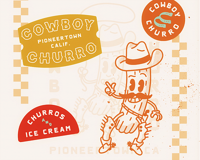 Cowboy Churro Branding by Abby Leighton 1950s branding churro cowboy desert old retro vintage west western