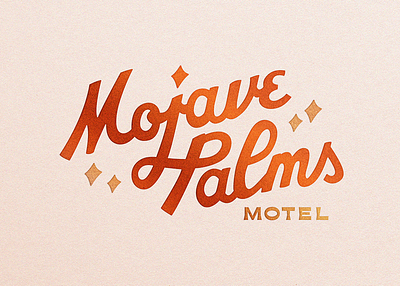 Mojave Palms Motel Custom Type Treatment Logo Design branding california desert design hotel lettering logo mid century modern mojave motel palm springs palms