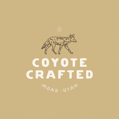 Coyote Crafted Logo by Abby Leighton branding coyote desert logo minimal moab modern heritage old west western