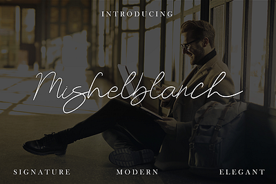 Mishelblanch - Signature Font design font fonts handlettered signature font