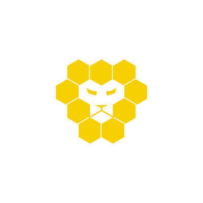 hexa lion graphic design logo