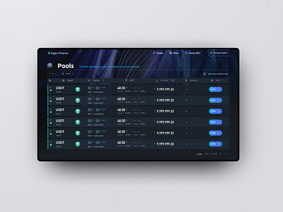 Eigen finance - Defi website ui ux design