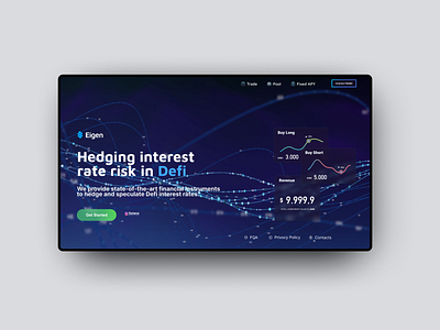 Eigen Finance website design crypto design defi ui website