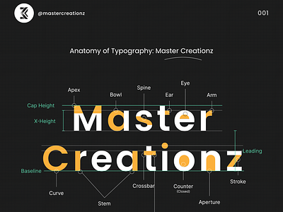 Anatomy of Typography: Master Creationz anatomy art artwork branding calligraphy creative agency font lettering master creationz product design type typedesign typefacedesign typo typography typographydesignersclub typographyinspired ui uiux