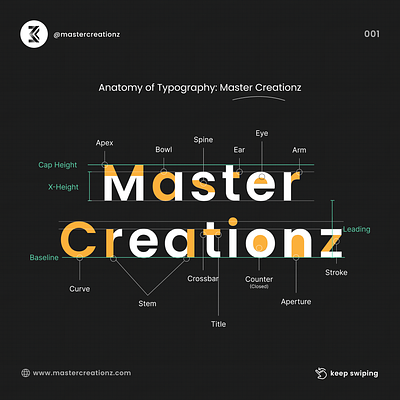 Anatomy of Typography: Master Creationz anatomy art artwork branding calligraphy creative agency font lettering master creationz product design type typedesign typefacedesign typo typography typographydesignersclub typographyinspired ui uiux