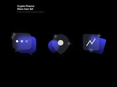 Glossy Icons for crypto industry crypto design glassy icon icon