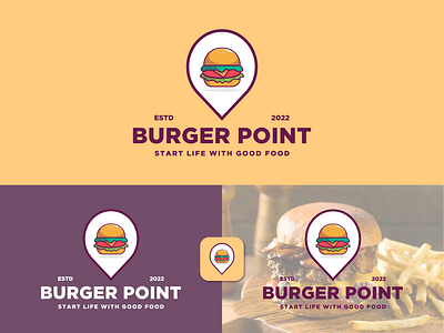 Burger Point Logo Design brand identity branding burger logo creative logo design dribble flat logo food logo graphic design grkhan0905 letter mark location logo logo logo mark meaningful minimalist logo modern logo portfolio restaurant logo vector
