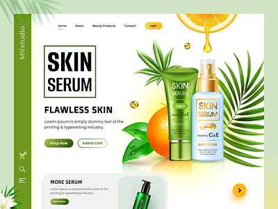 Ladies | Beauty Store Website beauty beautyshop cleanui cosmetic homepage landingpage makeup onlinestore uiux web weblayout website