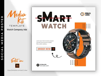Social media post । watch company ads । Flyer design advertising banner ads branding digital editable feed flyer design graphic graphic design instagram instagrm stories point of sale pos design shot social social ads social media ui unfold web