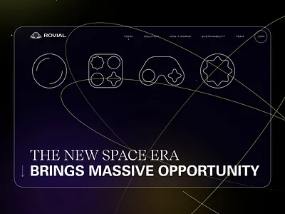 Rovial Homepage animation design graphic design motion graphics space design startup startup design ui ui animation ui design ui graphics vector vector graphics web web design