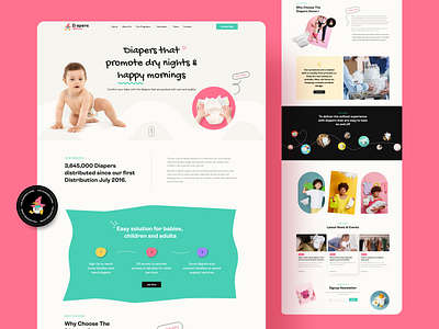 Diapers Dome - Diapers Website Design apps for baby baby apps baby product branding codiant design diaper web desing landing page ui ux web design web development