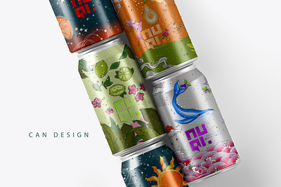 Can Design abstract illustration bottle design branding can design can illustration illustration packaging design