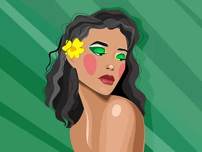 Gentle vector portrait affinity affinity designer ai avatar branding characters design fashion illustration ipad portrait procreate social media vector women