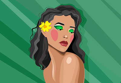 Gentle vector portrait affinity affinity designer ai avatar branding characters design fashion illustration ipad portrait procreate social media vector women