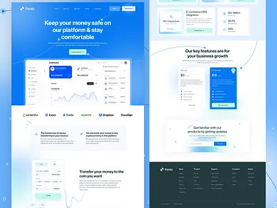 Fintech financial website design banking dashboard finance finance website financial website fintech landing page design management website money transfer payment product design ui uiux ux web design website design