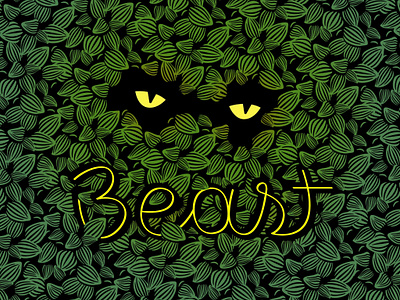 Beast beast design doodle drawing foliage illustration lettering typography vector