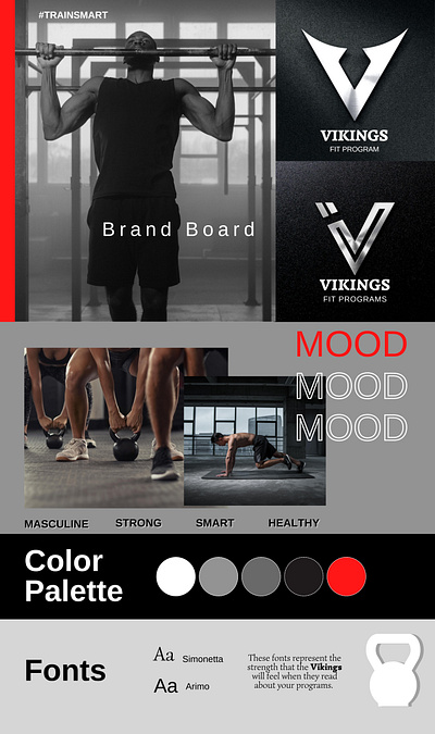 Mood Brand Board-Vikings Fit Program branding design graphic design logo