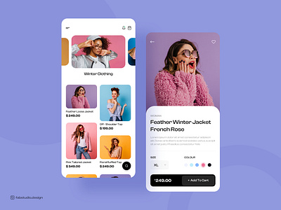 Fashion eCommerce App UI add to cart appui branding design dribbble ecommerce ecommerce home page ecommerceapp fabstudio fabstudio design fashion app graphic design home page ui landing page ui modernapp product detail page tr ui uiux