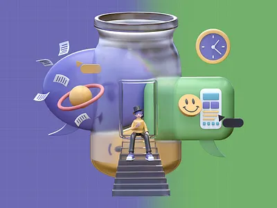 Concept design | Global service jam 3d c4d chat collaboration communication creation global jam jammer metaverse service team