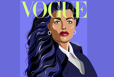 Vector the cover of Vogue magazine adobe adobe illustrator affinity affinity designer ai branding characters cover design fashion fashion illustration illustration magazine model portrait vector vogue