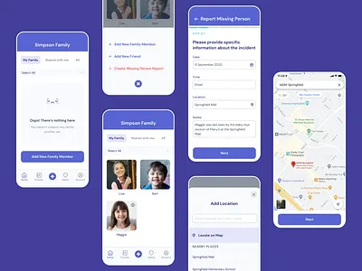 Child Safety App child app figma product design ui
