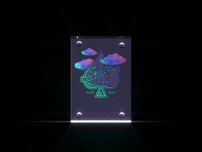 Cloud Poker - Glass Card Exploration 3d ae aftereffects animation c4d crypto design glass holographic illustration iridescent logo motion nft poker render spade ui vividmotion