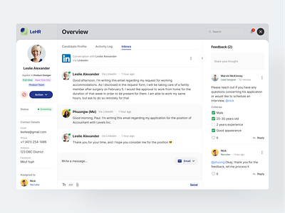 HR Management Software Concept app dashboard design desktop flat hr hrm human resources jobs lighttheme management product design recruitment table team ui uiux webapp website