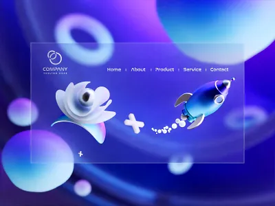 Startup Page 3d animation art branding c4d design graphic design illustration landing logo media minimal motion graphics page rocket social speed startup ui web