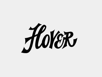 Hover design hover illustration lettering typography vector