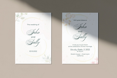 Rustic wedding invitation design graphic design illustration rustic vector watercolor brushes wedding wedding invitation